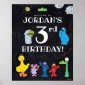 Sesamstraat Vrienden | 3e verjaardag Poster (Voorkant)