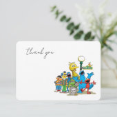 Sesamstraat Vrienden Baby shower Dank u wel Kaart (Staand voorkant)