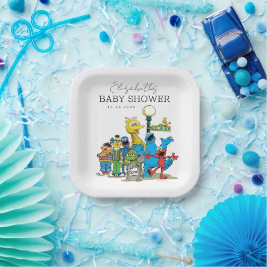 Sesamstraat Vrienden Baby shower Papieren Bordje (Feest)
