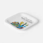 Sesamstraat Vrienden Baby shower Papieren Bordje (Gebogen)