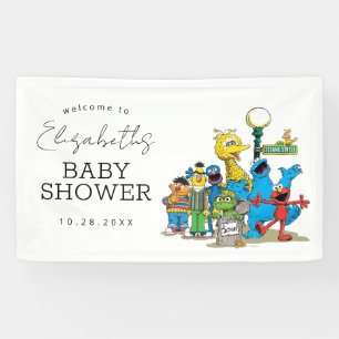 Sesamstraat Vrienden Baby shower Welkom Spandoek