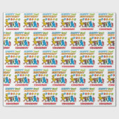 Sesamstraat Vrienden | Birthday-ballonnen Cadeaupapier (Vlak)