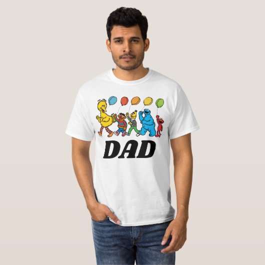 Sesamstraat Vrienden | Birthday-ballonnen - pa T-S T-shirt (Voorkant volledig)