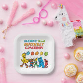 Sesamstraat Vrienden | Birthday-ballonnen Papieren Bordje (Feest)