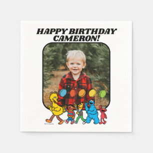 Sesamstraat Vrienden Birthday-ballonnen Servet