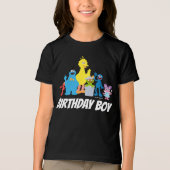 Sesamstraat Vrienden | Birthday Boy - Naam & Leeft Tri-Blend Shirt (Voorkant)