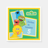 Sesamstraat Vrienden Birthday Servetten (Voorkant)
