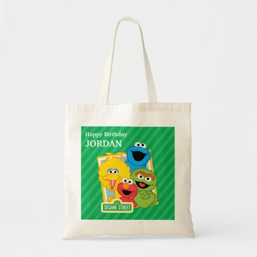 Sesamstraat Vrienden Birthday Tote Bag (Voorkant)