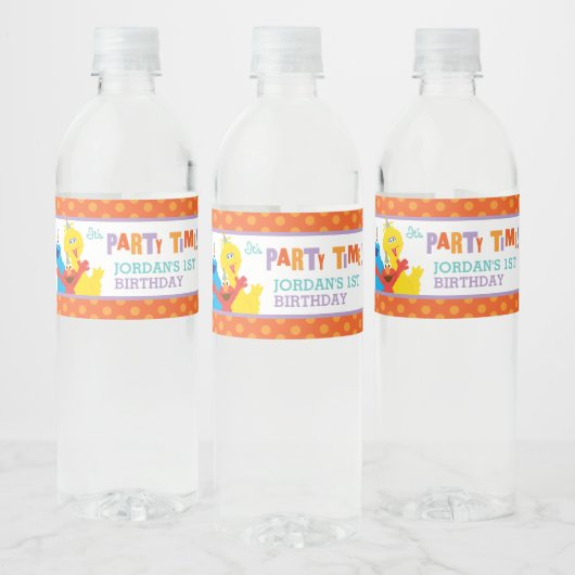 Sesamstraat Vrienden Birthday Waterfles Etiket (Flessen)