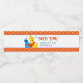 Sesamstraat Vrienden Birthday Waterfles Etiket (Enkel label)