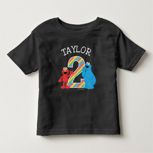 Sesamstraat Vrienden Chalkboard regenboogvaart 2e  Kinder Shirts (Voorkant)