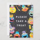 Sesamstraat Vrienden Confetti | Neem een traktatie Kaart (Voorkant)