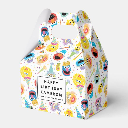 Sesamstraat Vrienden Confetti Verjaardag Bedankdoosjes (Achterkant)