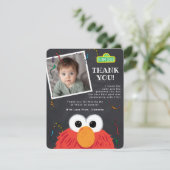 Sesamstraat Vrienden Confetti Verjaardag Bedankkaart (Staand voorkant)