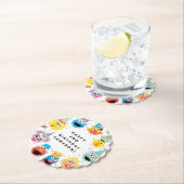 Sesamstraat Vrienden Confetti Verjaardag Kartonnen Onderzetters (Insitu)