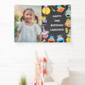 Sesamstraat Vrienden Confetti Verjaardagsfoto Spandoek (Insitu)