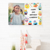 Sesamstraat Vrienden Confetti Verjaardagsfoto Spandoek (Insitu)