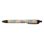 Sesamstraat Vrienden Doodley Pattern | Jouw namen Blauwe Inkt Pen (Bodem)