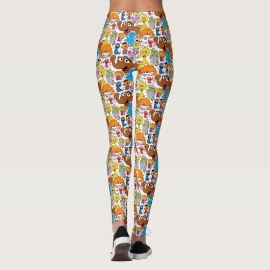Sesamstraat Vrienden Doodley Pattern Leggings (Achterkant)