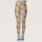 Sesamstraat Vrienden Doodley Pattern Leggings (Voorkant)