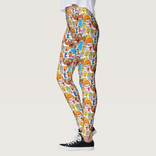 Sesamstraat Vrienden Doodley Pattern Leggings (Links)