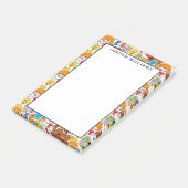 Sesamstraat Vrienden Doodley Pattern Post-it® Notes (Schuin)