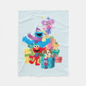 Sesamstraat Vrienden en Cadeaus Fleece Deken (Voorkant)