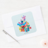 Sesamstraat Vrienden en Cadeaus Vierkante Sticker (Envelop)