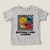 Sesamstraat Vrienden geruite verjaardag meisje (Design voorkant)