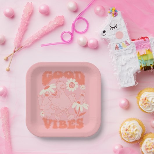 Sesamstraat Vrienden | Good Vibes Papieren Bordje (Feest)