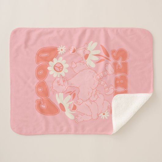 Sesamstraat Vrienden | Good Vibes Sherpa Deken (Voorkant (horizontaal))