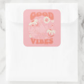 Sesamstraat Vrienden | Good Vibes Vierkante Sticker (Tas)