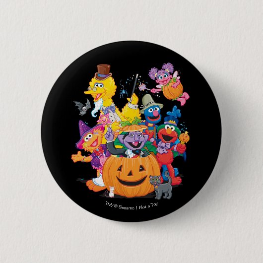 Sesamstraat Vrienden | Happy Halloween Ronde Button 5,7 Cm (Voorkant)