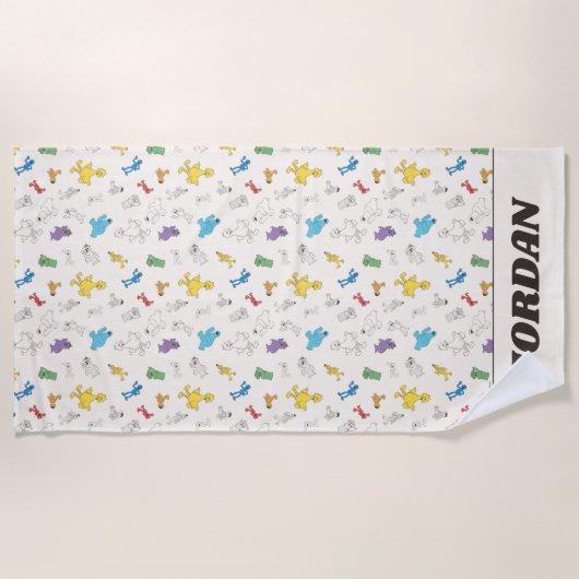 Sesamstraat Vrienden | Jouw namen toevoegen Strandlaken (Voorkant)