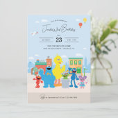 Sesamstraat Vrienden Kinderen Verjaardag Kaart (Staand voorkant)