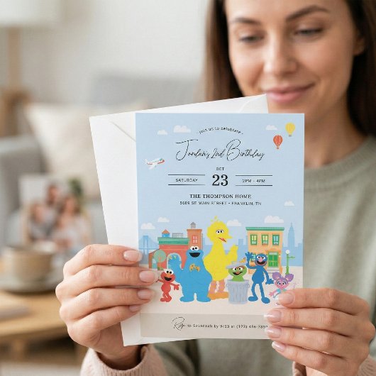 Sesamstraat Vrienden Kinderen Verjaardag Kaart