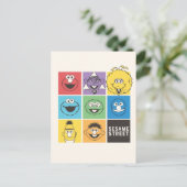 Sesamstraat Vrienden | Kleurblokken Briefkaart (Staand voorkant)