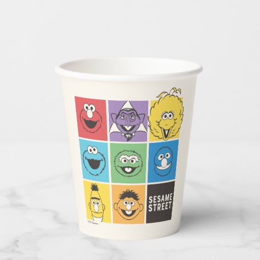 Sesamstraat Vrienden | Kleurblokken Papieren Bekers (Voorkant)