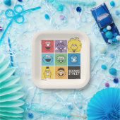 Sesamstraat Vrienden | Kleurblokken Papieren Bordje (Feest)