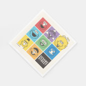 Sesamstraat Vrienden | Kleurblokken Servet (Hoek)