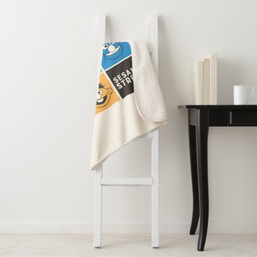 Sesamstraat Vrienden | Kleurblokken Sherpa Deken (In situ)