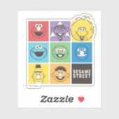 Sesamstraat Vrienden | Kleurblokken Sticker (Vel)