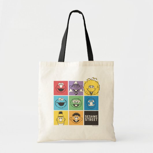 Sesamstraat Vrienden | Kleurblokken Tote Bag (Voorkant)