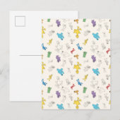 Sesamstraat Vrienden | Kleurrijk  patroon Briefkaart (Voorkant / Achterkant)