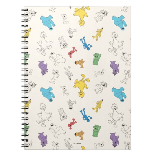 Sesamstraat Vrienden | Kleurrijk  patroon Notitieboek (Voorkant)