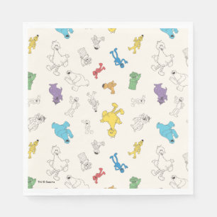 Sesamstraat Vrienden   Kleurrijk  patroon Servet