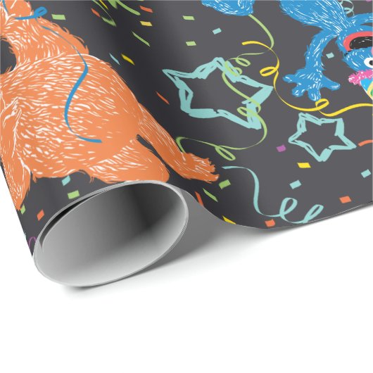 Sesamstraat Vrienden Krijtbord Regenboog Cadeaupapier (Rol Hoek)