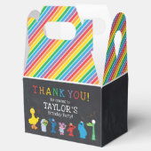 Sesamstraat Vrienden Krijtbord Regenboog Verjaarda Bedankdoosjes (Geopend)