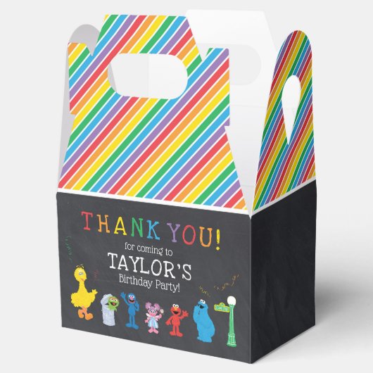 Sesamstraat Vrienden Krijtbord Regenboog Verjaarda Bedankdoosjes (Geopend)