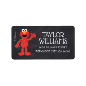 Sesamstraat Vrienden Krijtbord Regenboog Verjaarda Etiket (Voorkant)